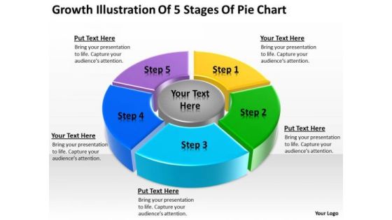 Growth Illustration Of 5 Stages Pie Chart Business Plan Template PowerPoint Templates Growth Illustration Of 5 Stages Pie Chart Business Plan Template PowerPoint Templates