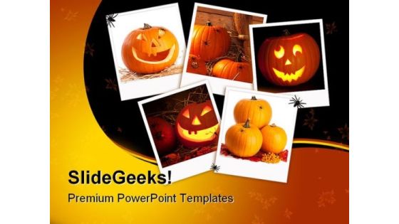 Halloween Collage Nature PowerPoint Template 1010