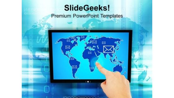 Hand Pushing Button On A Touch Tablet PowerPoint Templates Ppt Backgrounds For Slides 0113 Hand Pushing Button On A Touch Tablet PowerPoint Templates Ppt Backgrounds For Slides 0113