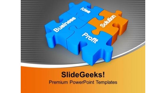 Handling Business Is Like Solving Puzzle PowerPoint Templates Ppt Backgrounds For Slides 0713