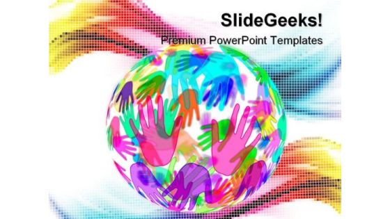 Hands Background Globe PowerPoint Templates And PowerPoint Backgrounds 0311