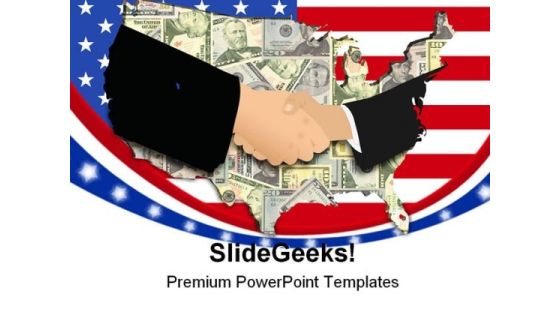 Handshake Americana PowerPoint Templates And PowerPoint Backgrounds 0411 Handshake Americana PowerPoint Templates And PowerPoint Backgrounds 0411