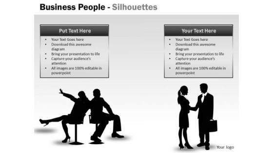 Handshake Business People Silhouettes PowerPoint Slides And Graphics Handshake Business People Silhouettes PowerPoint Slides And Graphics