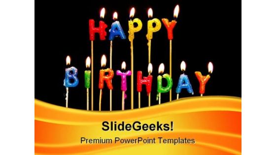 Happy Birthday Candles Events PowerPoint Templates And PowerPoint Backgrounds 0311