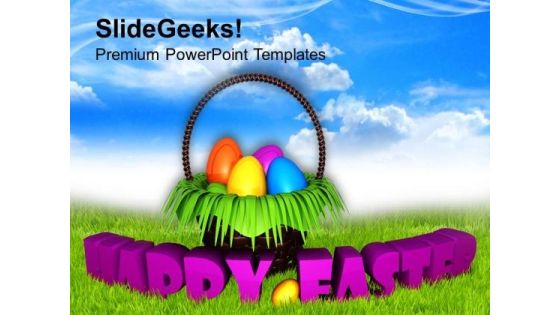 Happy Easter Wishes With Bright Sky Theme PowerPoint Templates Ppt Backgrounds For Slides 0313 Happy Easter Wishes With Bright Sky Theme PowerPoint Templates Ppt Backgrounds For Slides 0313
