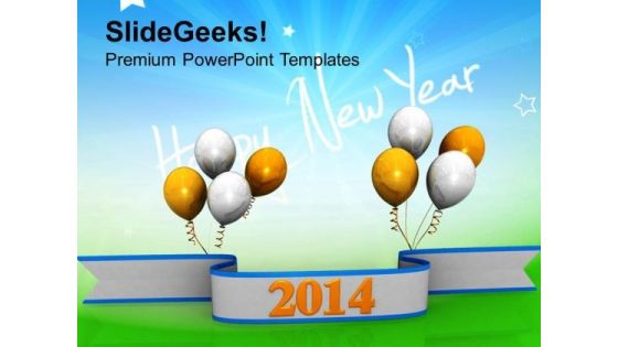 Happy New Year 2014 Business PowerPoint Template 1113 Happy New Year 2014 Business PowerPoint Template 1113