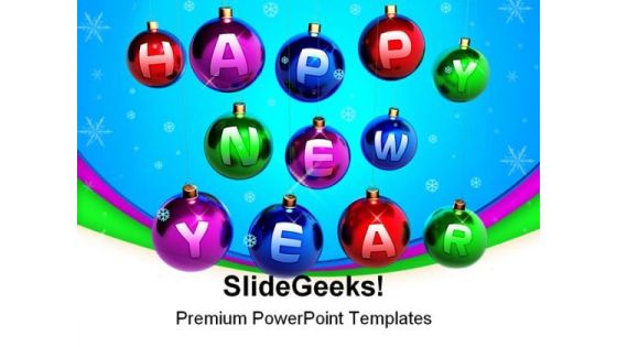 Happy New Year Festival PowerPoint Backgrounds And Templates 0111
