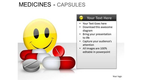 Happy Patient Medical Capsules PowerPoint Slides And Ppt Diagram Templates