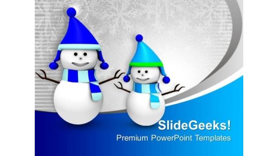 Happy Snowmen Christmas Holidays PowerPoint Templates Ppt Backgrounds For Slides 0113 Happy Snowmen Christmas Holidays PowerPoint Templates Ppt Backgrounds For Slides 0113