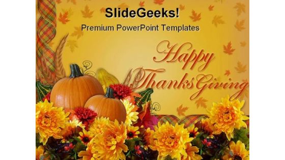 Happy Thanks Giving Holidays PowerPoint Template 1010
