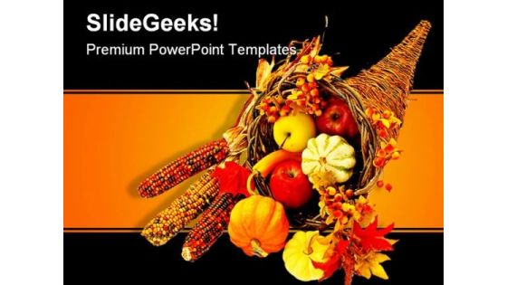 Happy Thanksgiving Religion PowerPoint Template 0610