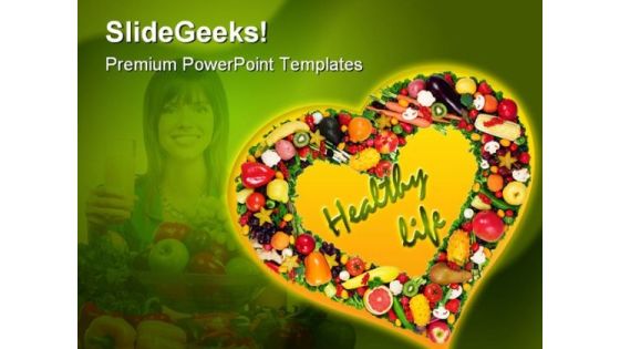Healthy Life People PowerPoint Template 0610 Healthy Life People PowerPoint Template 0610
