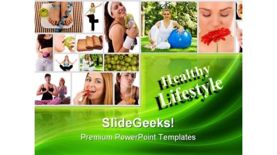 Healthy Lifestyle Fitness Health PowerPoint Templates And PowerPoint Backgrounds 0911