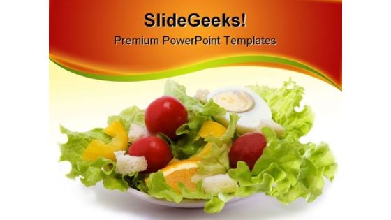 Healthy Salad Food PowerPoint Template 1110 Healthy Salad Food PowerPoint Template 1110