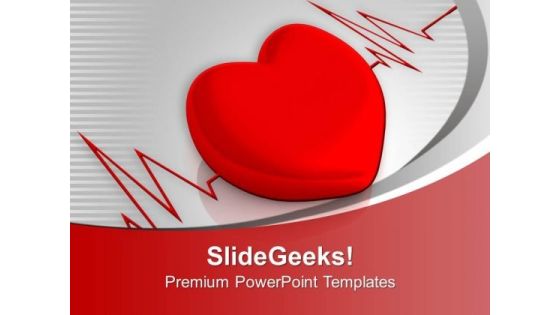 Heart Cardiogram Medical PowerPoint Templates Ppt Backgrounds For Slides 1212
