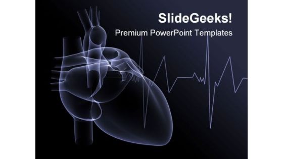 Heart X Ray Medical PowerPoint Template 1110 Heart X Ray Medical PowerPoint Template 1110