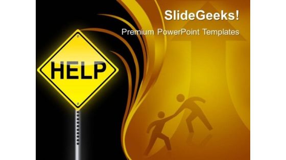 Help Signpost Metaphor PowerPoint Templates And PowerPoint Themes 0412 Help Signpost Metaphor PowerPoint Templates And PowerPoint Themes 0412