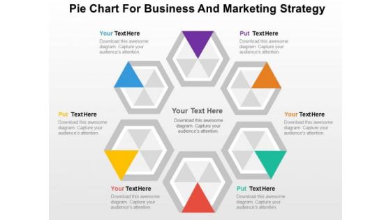 Hexagons For Business And Marketing Strategy PowerPoint Template