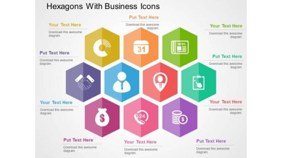 Hexagons With Business Icons PowerPoint Templates Hexagons With Business Icons PowerPoint Templates