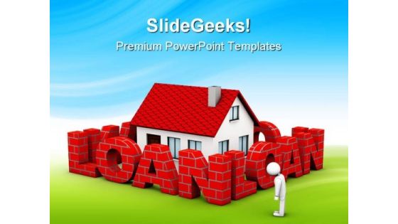 High Mortgage Rate Real Estate PowerPoint Templates And PowerPoint Backgrounds 0511