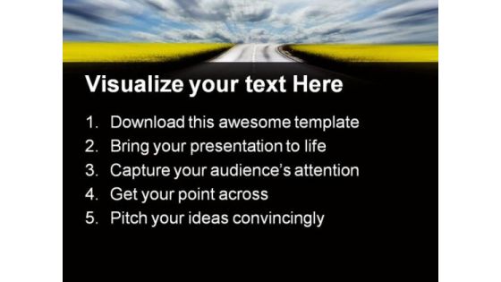 Highway To Success PowerPoint Themes And PowerPoint Slides 0811