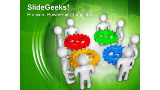 Hold Right Gears For Proccess PowerPoint Templates Ppt Backgrounds For Slides 0713