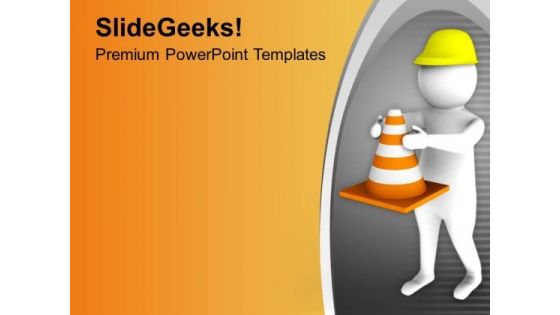 Hold The Safety Triangle PowerPoint Templates Ppt Backgrounds For Slides 0713 Hold The Safety Triangle PowerPoint Templates Ppt Backgrounds For Slides 0713