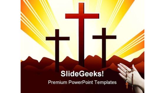 Holly Cross Religion PowerPoint Templates And PowerPoint Backgrounds 0511