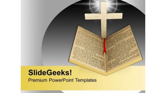 Holy Bible With Shining Cross Faith Object PowerPoint Templates Ppt Backgrounds For Slides 1212 Holy Bible With Shining Cross Faith Object PowerPoint Templates Ppt Backgrounds For Slides 1212