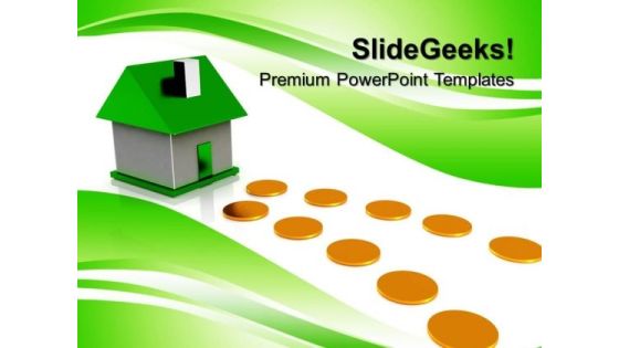 Home Cottage With Coins Real Estate PowerPoint Templates And PowerPoint Themes 0712 Home Cottage With Coins Real Estate PowerPoint Templates And PowerPoint Themes 0712