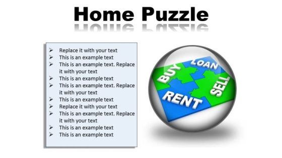 Home Puzzle Real Estate PowerPoint Presentation Slides C Home Puzzle Real Estate PowerPoint Presentation Slides C