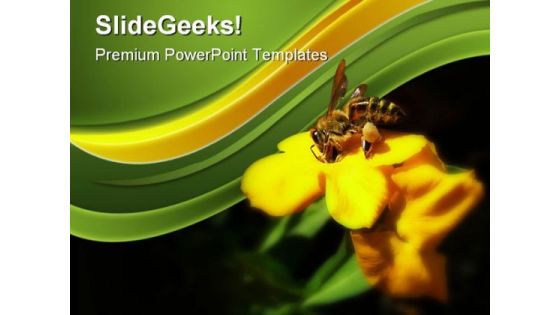 Honey Bee Collecting Pollen Nature PowerPoint Themes And PowerPoint Slides 0211 Honey Bee Collecting Pollen Nature PowerPoint Themes And PowerPoint Slides 0211