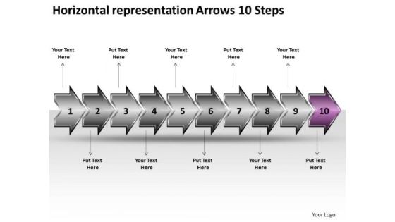 Horizontal Representation Arrows 10 Steps Documentation Flow Chart PowerPoint Templates Horizontal Representation Arrows 10 Steps Documentation Flow Chart PowerPoint Templates