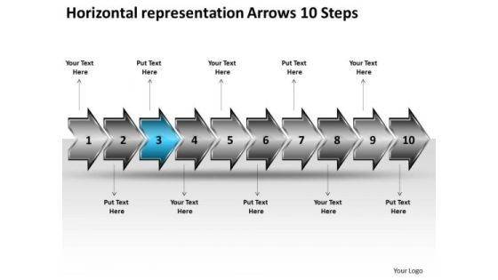 Horizontal Representation Arrows 10 Steps Free Flow Charts PowerPoint Templates Horizontal Representation Arrows 10 Steps Free Flow Charts PowerPoint Templates