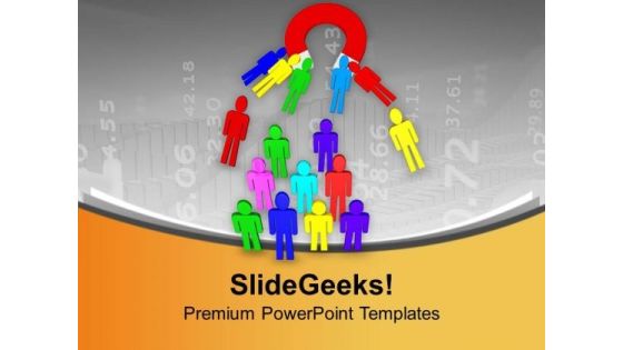 Horseshoe Magnet Capturing Human Figures PowerPoint Templates Ppt Backgrounds For Slides 0713 Horseshoe Magnet Capturing Human Figures PowerPoint Templates Ppt Backgrounds For Slides 0713