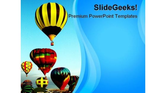 Hot Air Balloons Beauty PowerPoint Template 1110