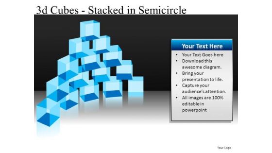 House Built Of 3d Cubes Ppt