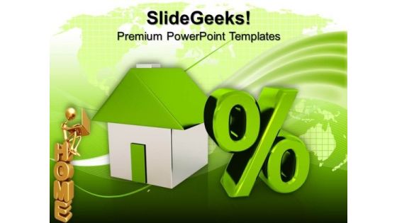 House Model With Percent Sign Finance PowerPoint Templates And PowerPoint Themes 0912 House Model With Percent Sign Finance PowerPoint Templates And PowerPoint Themes 0912