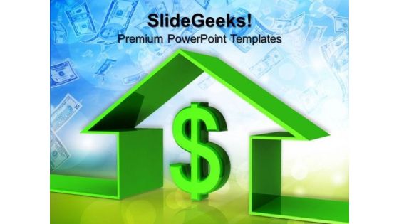 House With Dollar Business PowerPoint Templates And PowerPoint Themes 0712 House With Dollar Business PowerPoint Templates And PowerPoint Themes 0712