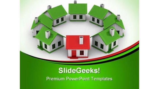 Houses Standing Real Estate PowerPoint Themes And PowerPoint Slides 0511 Houses Standing Real Estate PowerPoint Themes And PowerPoint Slides 0511