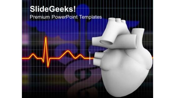 Human Heart With Heart Beat PowerPoint Templates Ppt Backgrounds For Slides 0813 Human Heart With Heart Beat PowerPoint Templates Ppt Backgrounds For Slides 0813