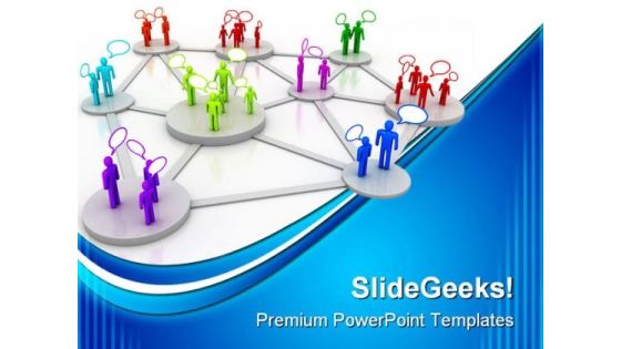Human Network Communication PowerPoint Templates And PowerPoint Backgrounds 0311
