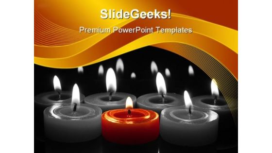 I Am Different Red Candle Holidays PowerPoint Templates And PowerPoint Backgrounds 0311