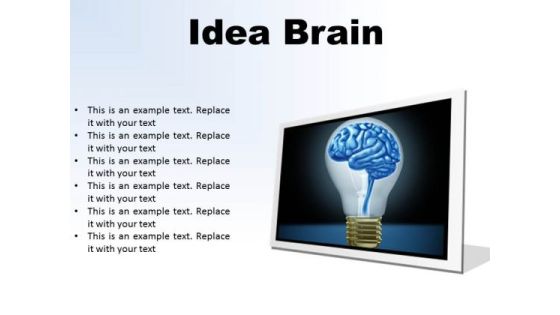 Idea Brain Business PowerPoint Presentation Slides F