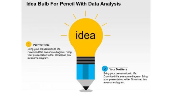 Idea Bulb With Pencil For Data Analysis PowerPoint Template Idea Bulb With Pencil For Data Analysis PowerPoint Template