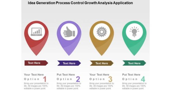 Idea Generation Process Control Growth Analysis Application PowerPoint Template