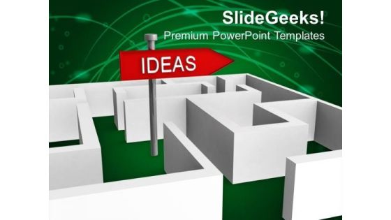 Ideas For Business Growth In Labyrinth PowerPoint Templates Ppt Backgrounds For Slides 0313