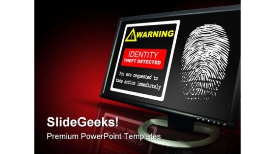 Identification Theft Alert Security PowerPoint Backgrounds And Templates 1210 Identification Theft Alert Security PowerPoint Backgrounds And Templates 1210