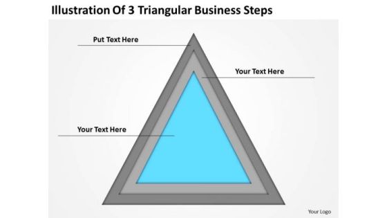 Illustration Of 3 Triangular Business Steps Ppt Plan PowerPoint Templates