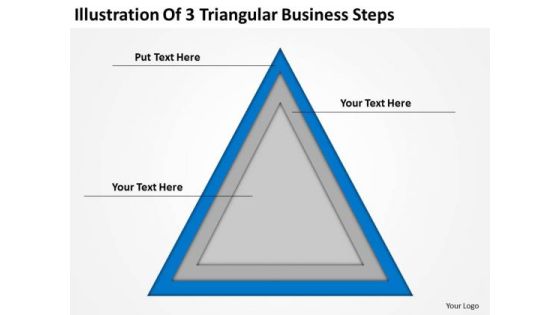 Illustration Of 3 Triangular Business Steps Ppt Prepare Plan PowerPoint Templates